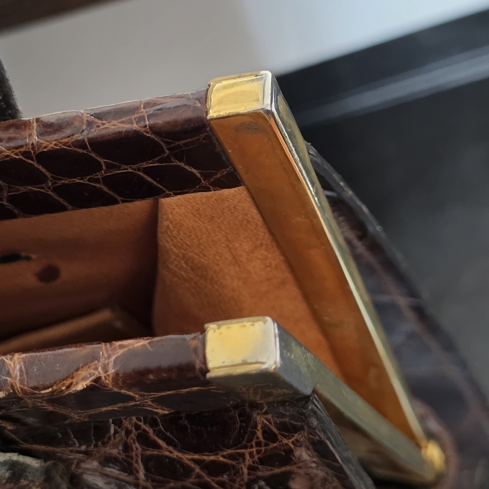 VINTAGE - 1950's Deauville Crocodile Handbag - Picture 9 of 11